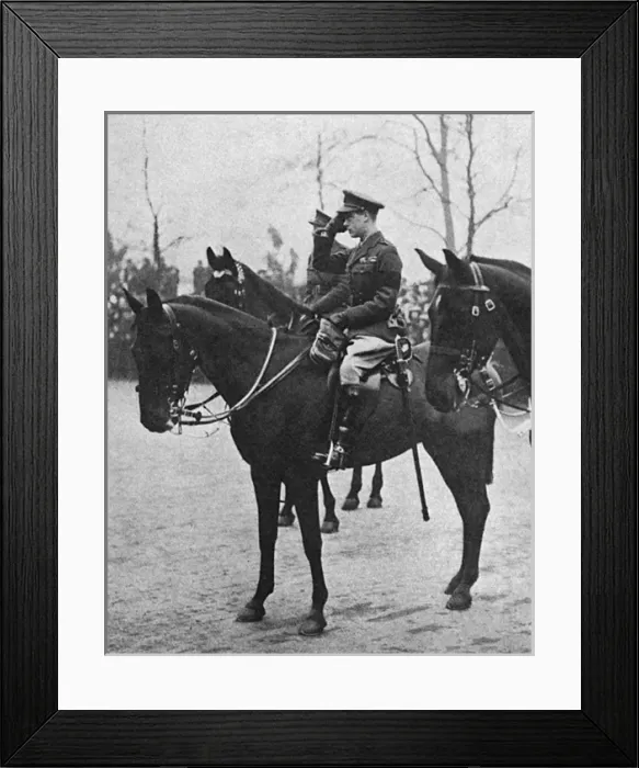 Framed Print : Prince of Wales at Guards victory march, 1919 Framed Print : Prince of Wales at Guards victory march, 1919