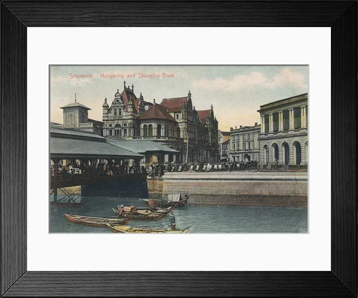 Framed Print : Hong Kong and Shanghai Bank, Singapore Framed Print : Hong Kong and Shanghai Bank, Singapore