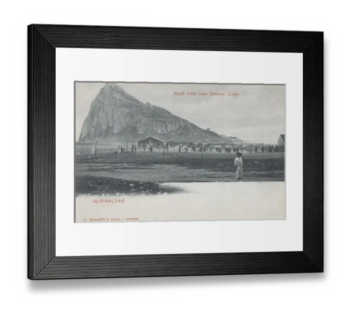 Framed Print : View of the North Front, Gibraltar, from Spanish border Framed Print : View of the North Front, Gibraltar, from Spanish border
