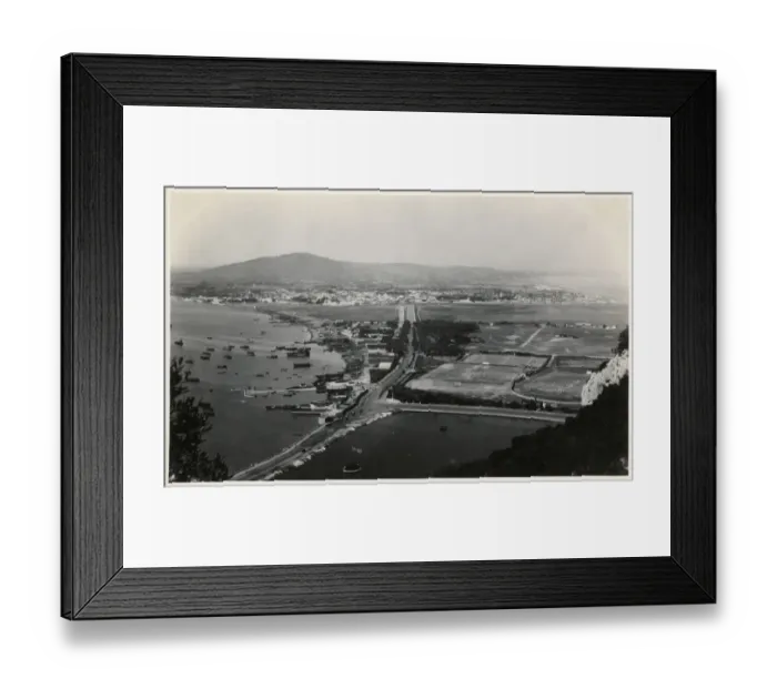 Framed Print : Aerial view of North Front, Gibraltar Framed Print : Aerial view of North Front, Gibraltar