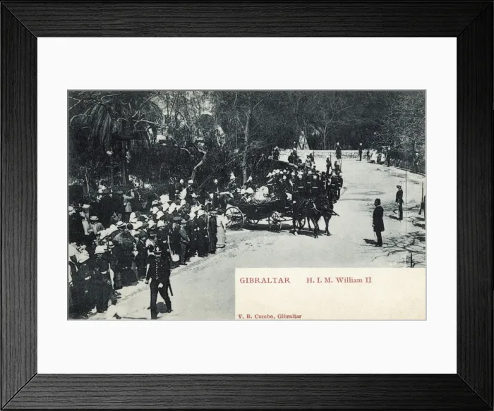 Framed Print : Visit by Kaiser Wilhelm II, Gibraltar Framed Print : Visit by Kaiser Wilhelm II, Gibraltar