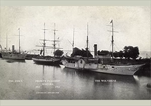 Three American ships at naval commemoration