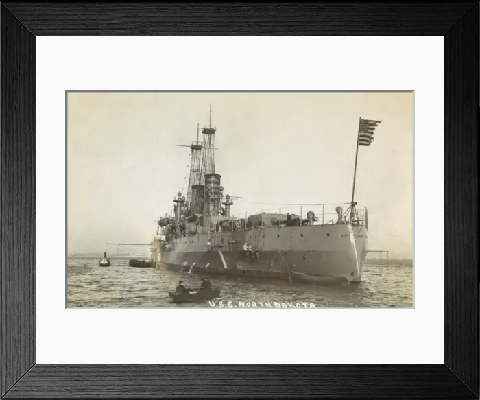 Framed Print : USS North Dakota, American battleship Framed Print : USS North Dakota, American battleship