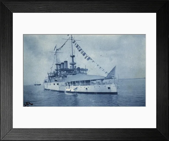 Framed Print : USS Ohio, American battleship at anchor, Virginia, USA Framed Print : USS Ohio, American battleship at anchor, Virginia, USA