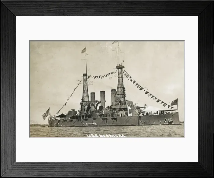 Framed Print : USS Nebraska, American battleship Framed Print : USS Nebraska, American battleship