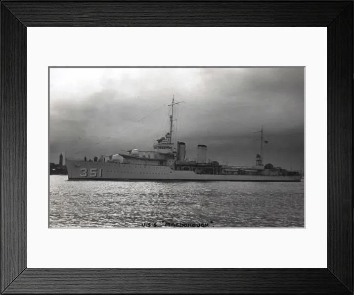 Framed Print : USS Macdonough, American destroyer Framed Print : USS Macdonough, American destroyer