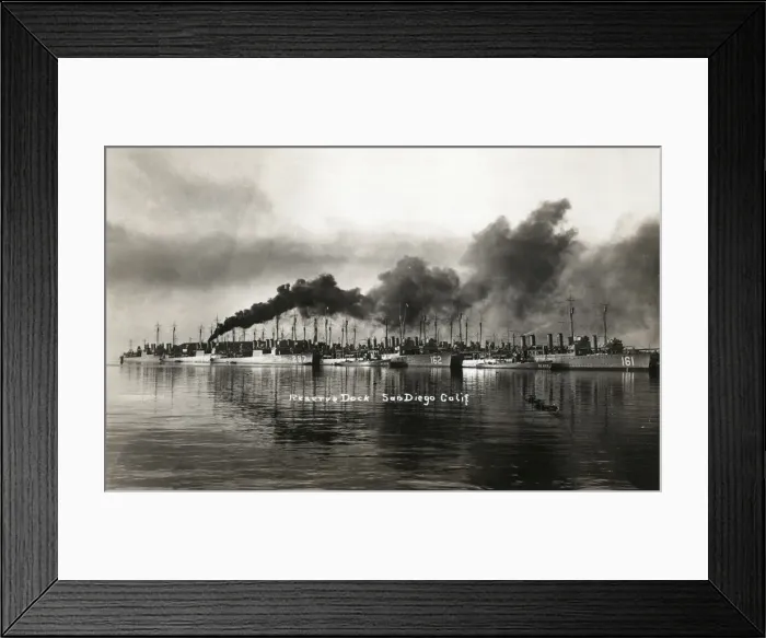 Framed Print : Ships in Reserve Dock, San Diego, California, USA Framed Print : Ships in Reserve Dock, San Diego, California, USA