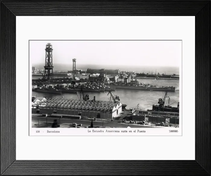 Framed Print : American ships in harbour, Barcelona, Spain Framed Print : American ships in harbour, Barcelona, Spain