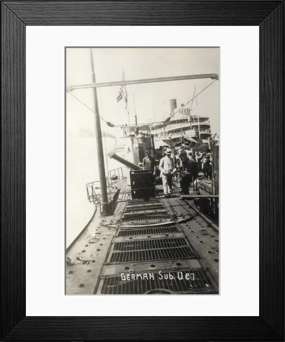 Framed Print : Captured German submarine as exhibit Framed Print : Captured German submarine as exhibit