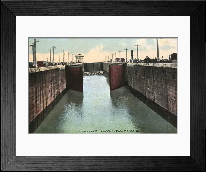 Framed Print : US submarines in locks, Panama Canal Framed Print : US submarines in locks, Panama Canal
