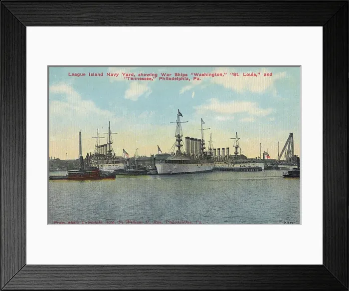 Framed Print : American cruisers, League Island Navy Yard, Philadelphia Framed Print : American cruisers, League Island Navy Yard, Philadelphia