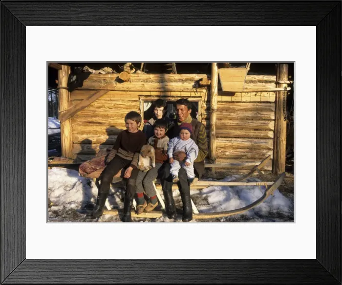 Framed Print : Selkup Family - Minority of the Siberian North Framed Print : Selkup Family - Minority of the Siberian North