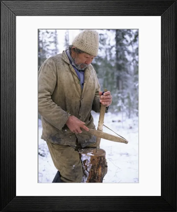 Framed Print : Selkup Man (North Siberia minority) shows work Framed Print : Selkup Man (North Siberia minority) shows work