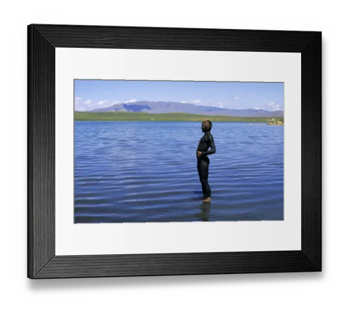 Framed Print : Man - washing in a sacred (for Tuvinian people) Framed Print : Man - washing in a sacred (for Tuvinian people)