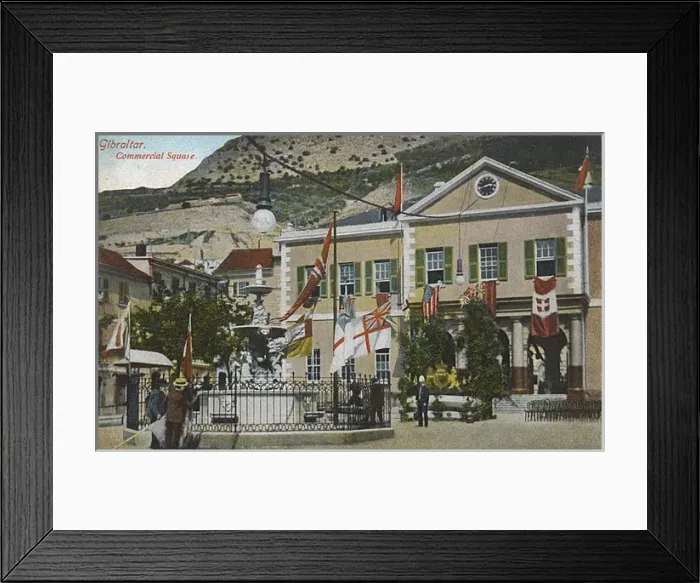 Framed Print : Commercial Square, Gibraltar Framed Print : Commercial Square, Gibraltar