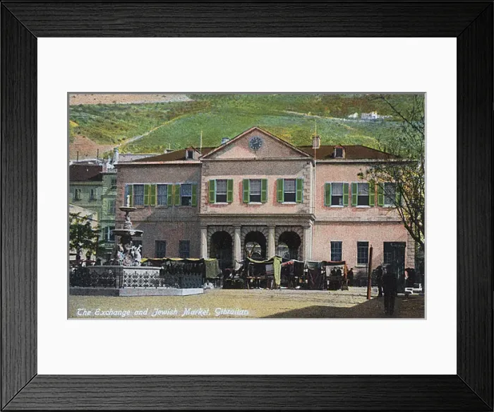Framed Print : Exchange and Jewish Market, Gibraltar Framed Print : Exchange and Jewish Market, Gibraltar
