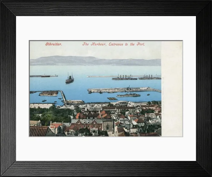 Framed Print : The Harbour, Gibraltar Framed Print : The Harbour, Gibraltar