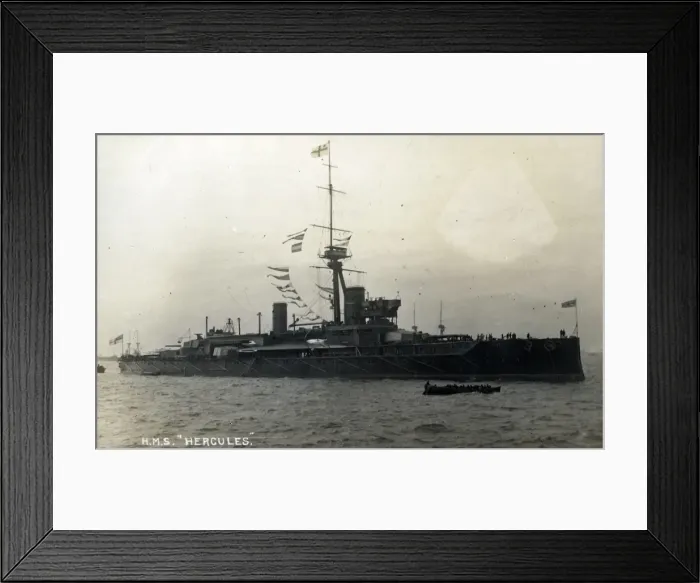 Framed Print : HMS Hercules, British battleship Framed Print : HMS Hercules, British battleship