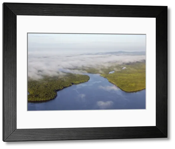 Framed Print : Sulu Sea and rainforest on shore near Sandakan Framed Print : Sulu Sea and rainforest on shore near Sandakan