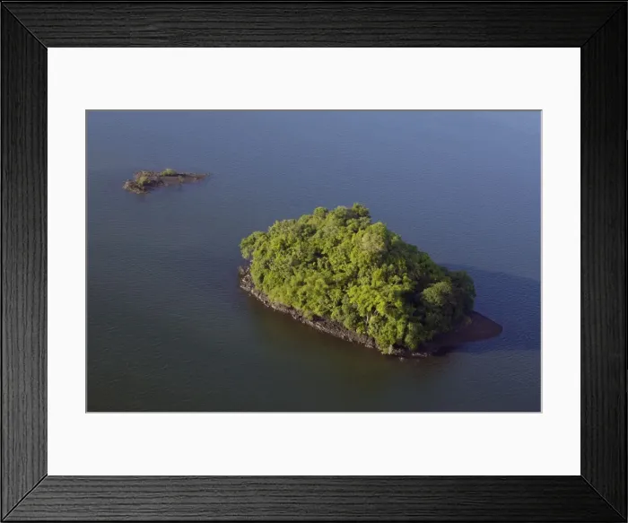Framed Print : An island covered with rainforest vegetation in Framed Print : An island covered with rainforest vegetation in
