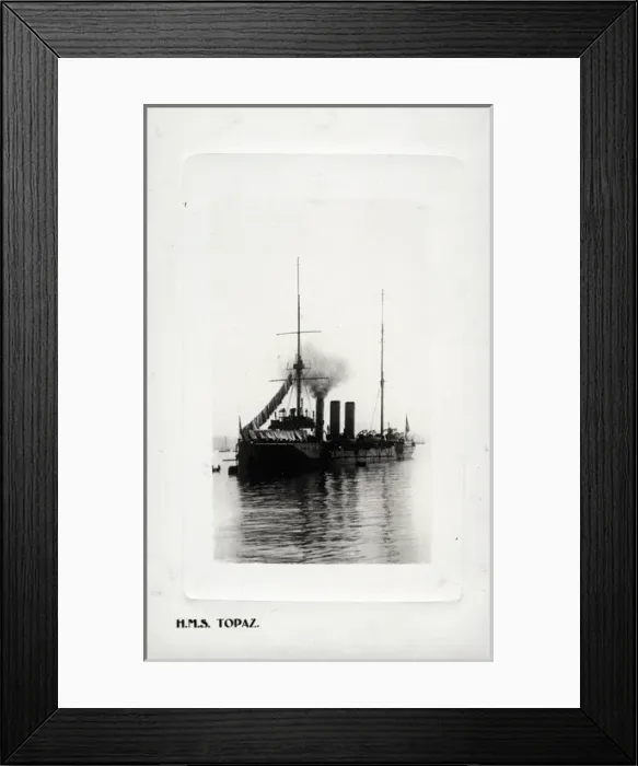 Framed Print : HMS Topaze, British protected cruiser Framed Print : HMS Topaze, British protected cruiser