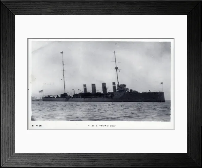 Framed Print : HMS Boadicea, British scout cruiser Framed Print : HMS Boadicea, British scout cruiser