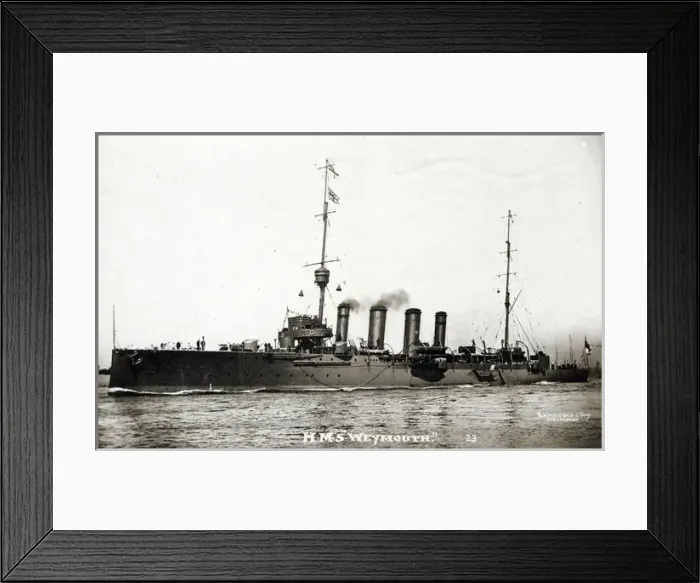 Framed Print : HMS Weymouth, British light cruiser Framed Print : HMS Weymouth, British light cruiser