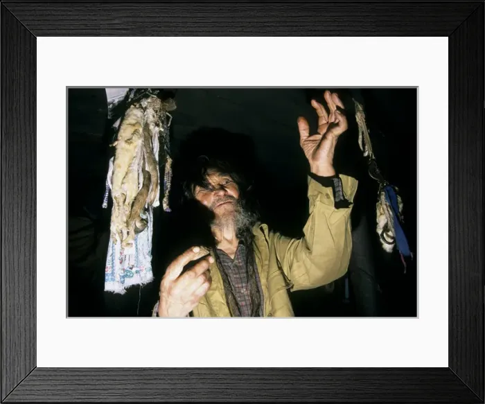 Framed Print : A Siberian shaman / sorcerer / wizard / healer Framed Print : A Siberian shaman / sorcerer / wizard / healer