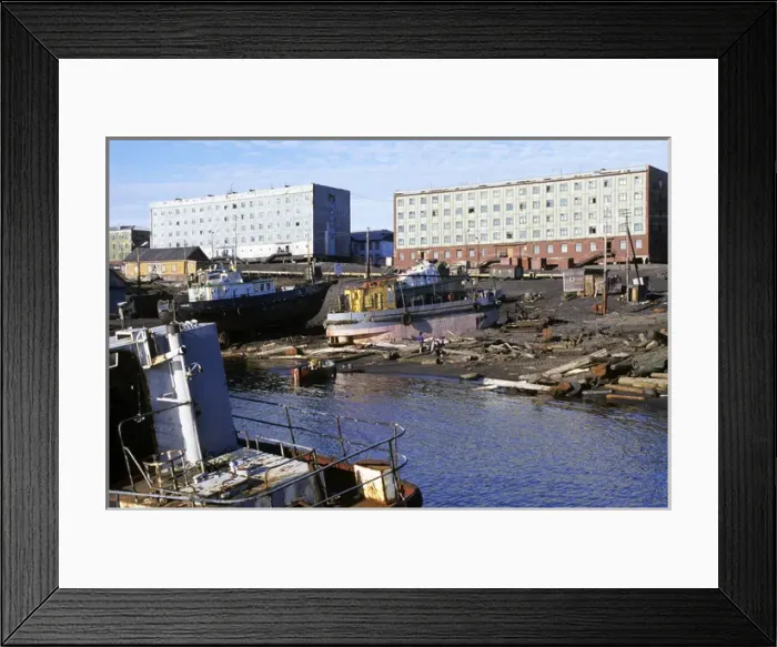 Framed Print : Desolation at sea-port Dikson, Arctic Russia Framed Print : Desolation at sea-port Dikson, Arctic Russia