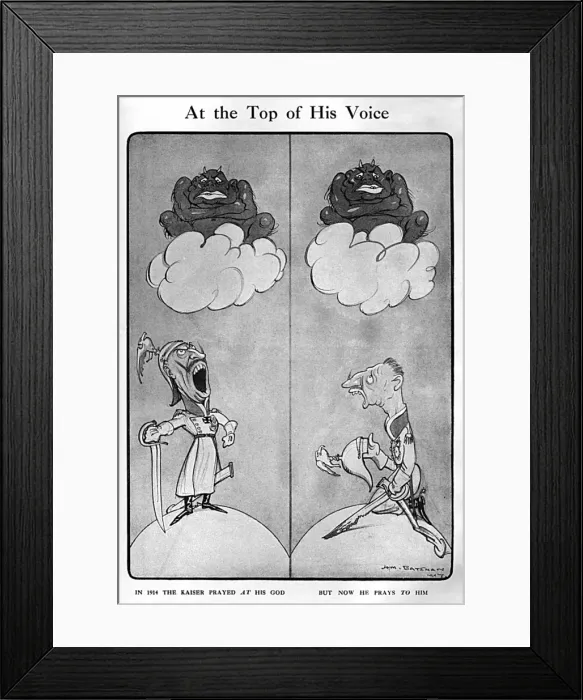 Framed Print : At the Top of His Voice by H. M. Bateman, WW1 cartoon Framed Print : At the Top of His Voice by H. M. Bateman, WW1 cartoon