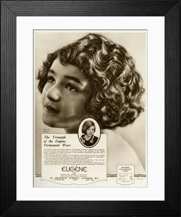 Framed Print : Advert for Eugene permanant hair waving 1922 Framed Print : Advert for Eugene permanant hair waving 1922