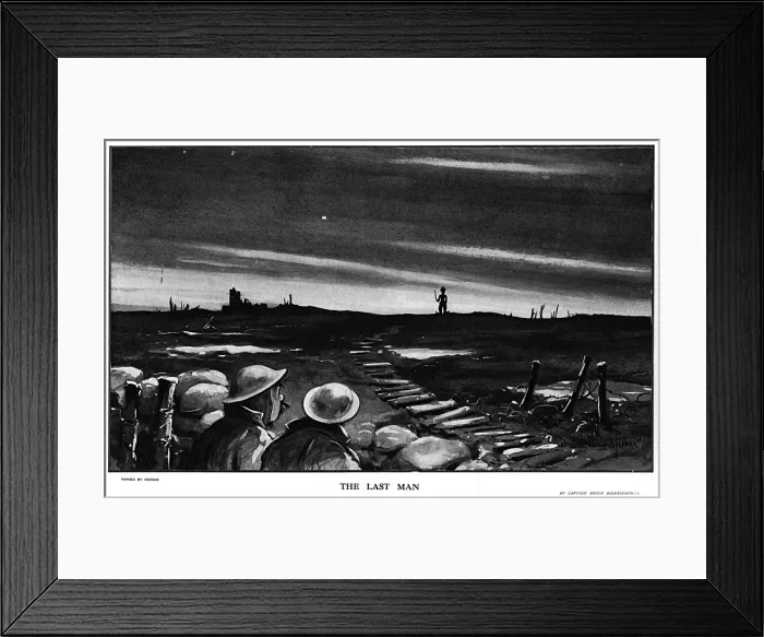Framed Print : C3 (crossed out) CC, The Last Man by Bruce Bairnsfather Framed Print : C3 (crossed out) CC, The Last Man by Bruce Bairnsfather