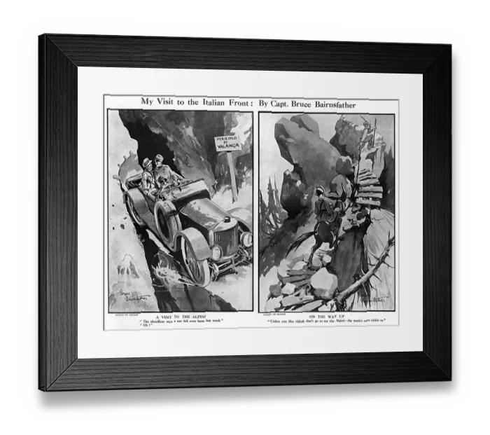 Framed Print : My Visit to the Italian Front by Bruce Bairnsfather Framed Print : My Visit to the Italian Front by Bruce Bairnsfather