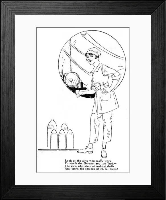 Framed Print : Munitions Girl by Helen McKie Framed Print : Munitions Girl by Helen McKie
