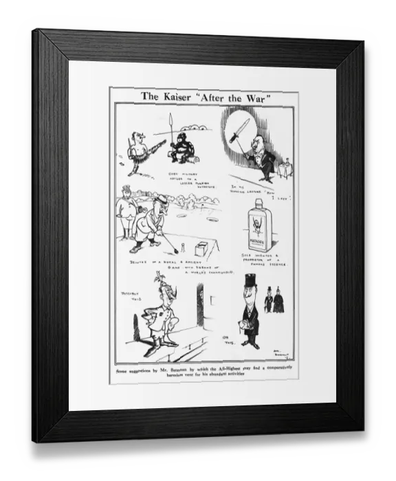 Framed Print : The Kaiser After the War by H. M. Bateman, WW1 cartoon Framed Print : The Kaiser After the War by H. M. Bateman, WW1 cartoon