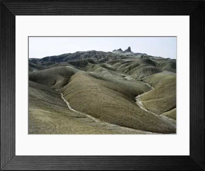 Framed Print : Slopes - old crater on mount top - landscape around Framed Print : Slopes - old crater on mount top - landscape around