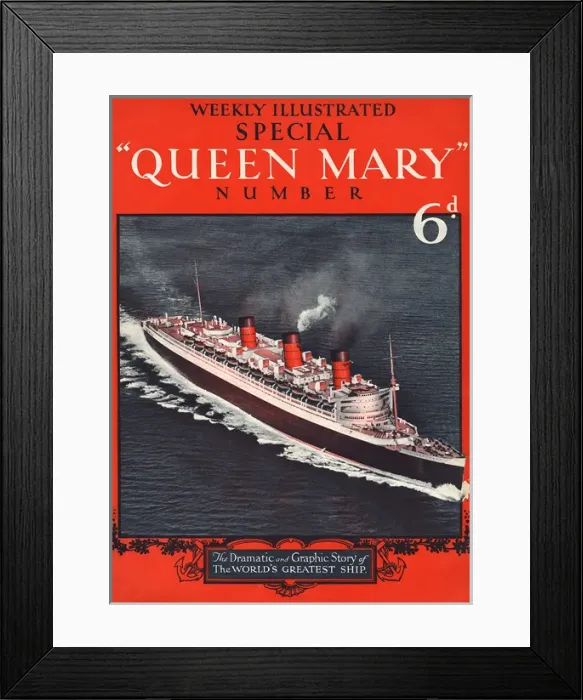 Framed Print : Queen Mary Ocean Liner Framed Print : Queen Mary Ocean Liner