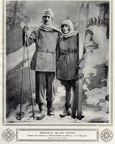 Skiing outfits by Burberry 1922