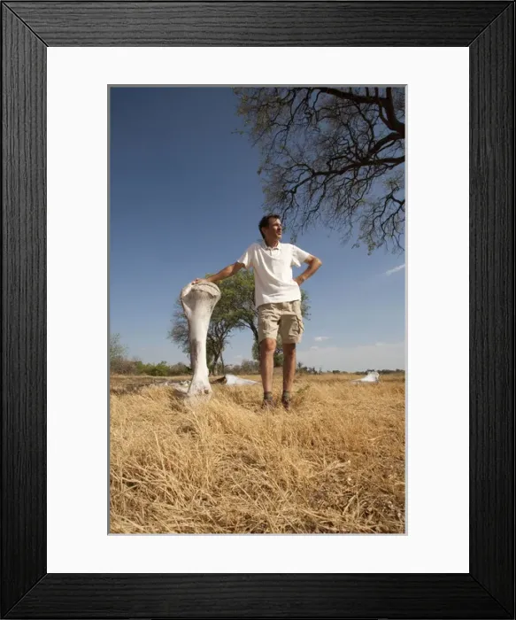Framed Print : Tourist - with Elephant bone Framed Print : Tourist - with Elephant bone