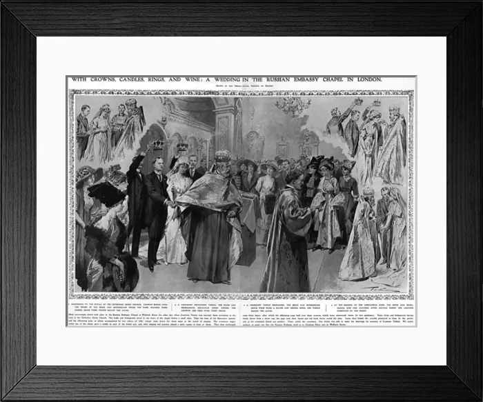 Framed Print : A wedding in the Russian embassy chapel in London Framed Print : A wedding in the Russian embassy chapel in London