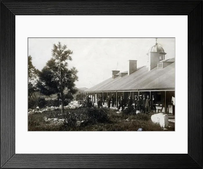 Framed Print : British sailors at a naval outpost (possibly a sanatorium) Framed Print : British sailors at a naval outpost (possibly a sanatorium)