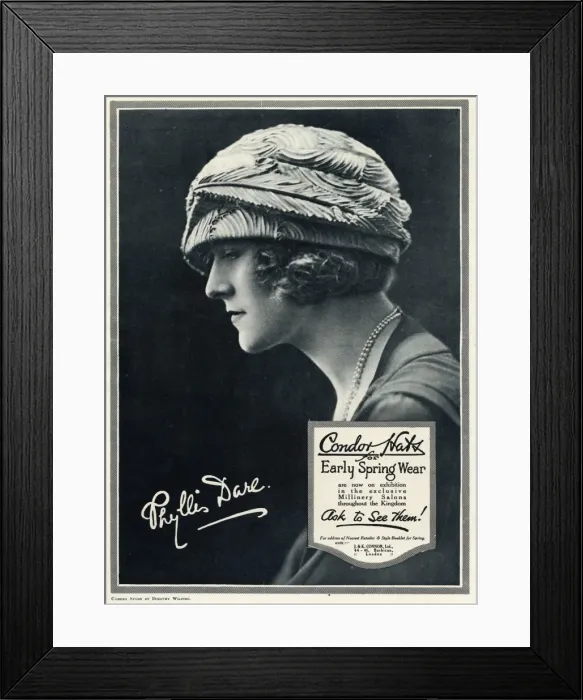 Framed Print : Advert for Condor hats 1923 Framed Print : Advert for Condor hats 1923
