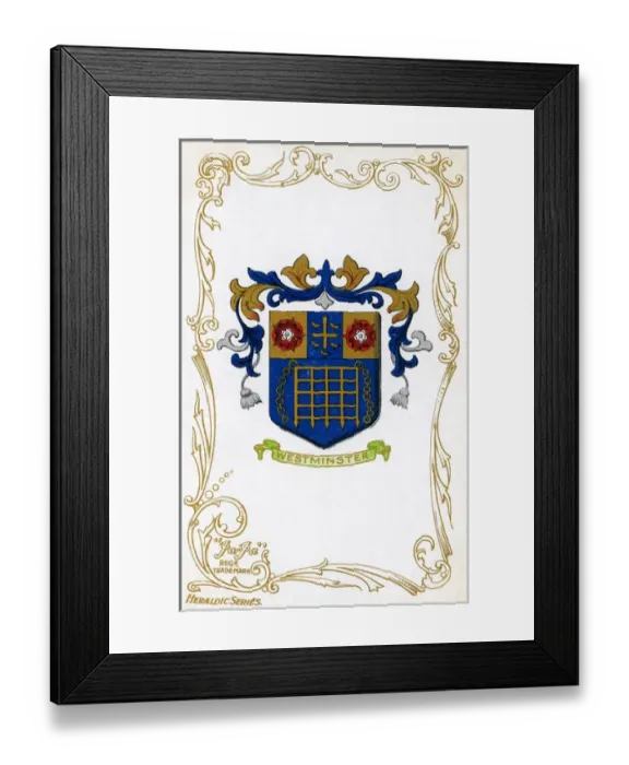Framed Print : Coat of Arms for Westminster, London Framed Print : Coat of Arms for Westminster, London