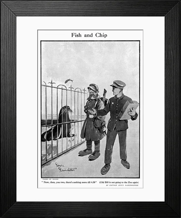 Framed Print : Fish and Chip, by Bairnsfather Framed Print : Fish and Chip, by Bairnsfather