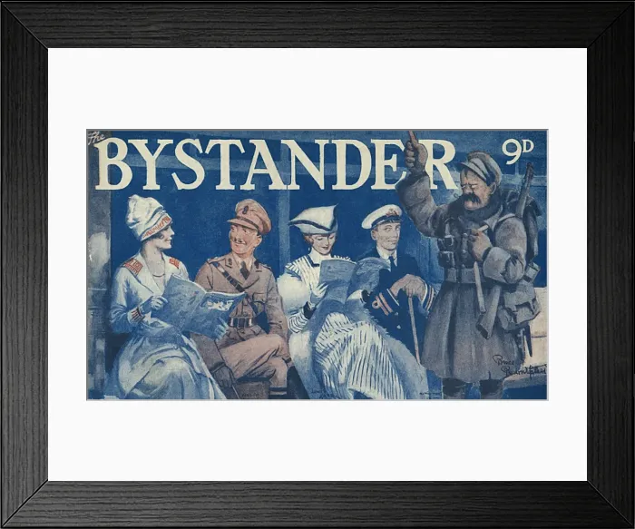 Framed Print : Bystander masthead featuring Old Bill by Bruce Bairnsfather Framed Print : Bystander masthead featuring Old Bill by Bruce Bairnsfather