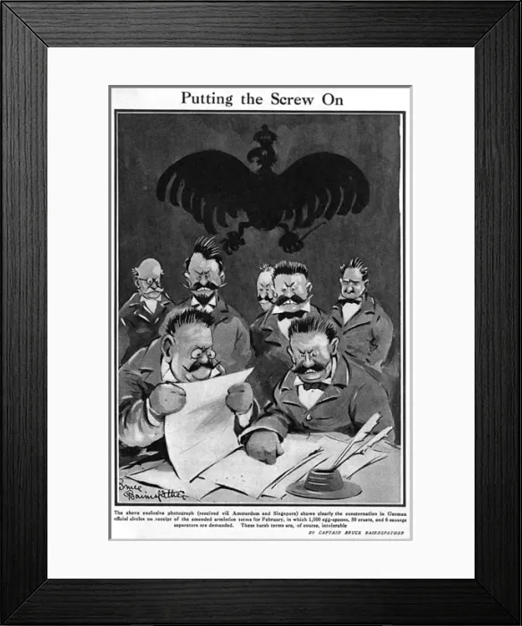 Framed Print : Putting the Screw on by Bruce Bairnsfather, WW1 cartoon Framed Print : Putting the Screw on by Bruce Bairnsfather, WW1 cartoon