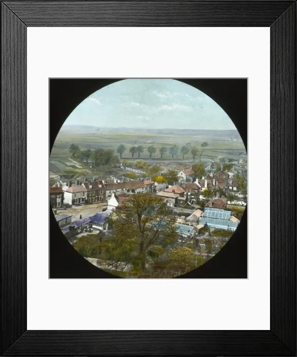 Framed Print : South Coast of England - Porchester Village from Castle Framed Print : South Coast of England - Porchester Village from Castle
