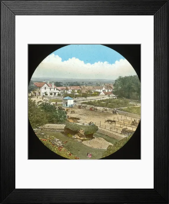 Framed Print : South Coast of England - Pevensey Village from Castle Framed Print : South Coast of England - Pevensey Village from Castle