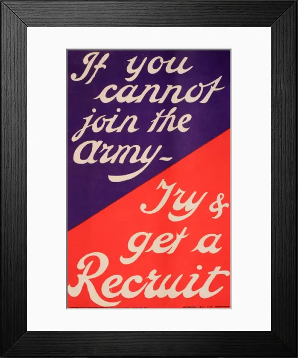 Framed Print : WWI Poster, If you cannot join the Army Framed Print : WWI Poster, If you cannot join the Army