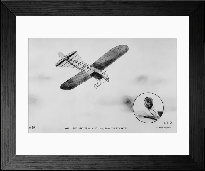 Framed Print : Emile Aubrun in Bleriot monoplane Framed Print : Emile Aubrun in Bleriot monoplane